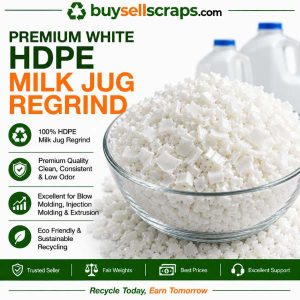 Premium White HDPE Milk Jug Regrind
