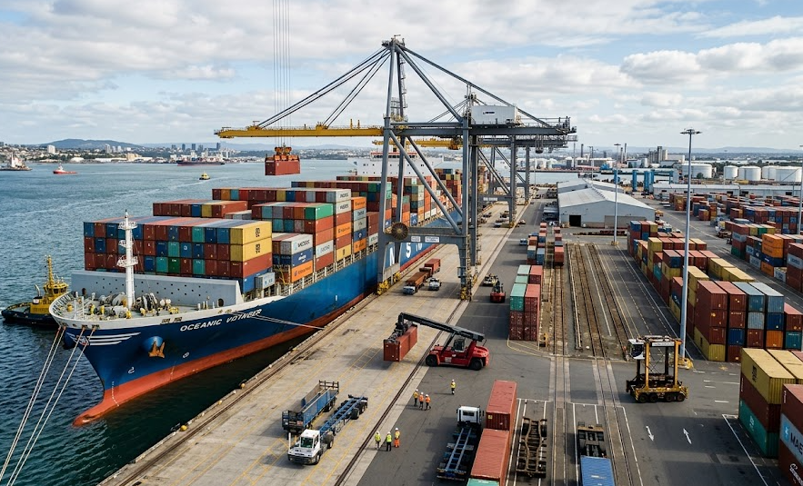 Global Container Shipping and Export Logistics