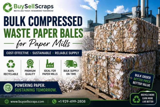 Bulk Compressed Waste Paper