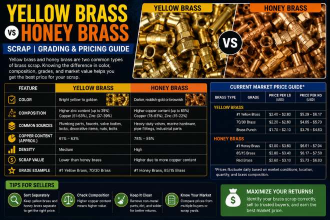 Yellow Brass vs Honey Brass Scrap